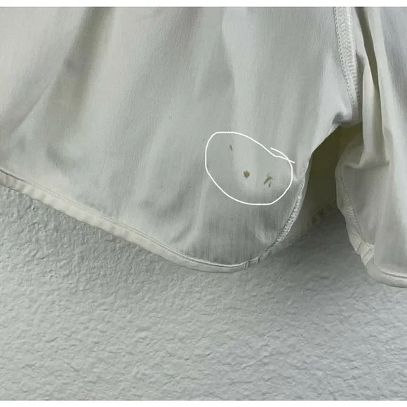 Lululemon Shorts Women's Size 4Tall Hotty Hot 4" Low Rise Athletic Running White - Picture 10 of 11